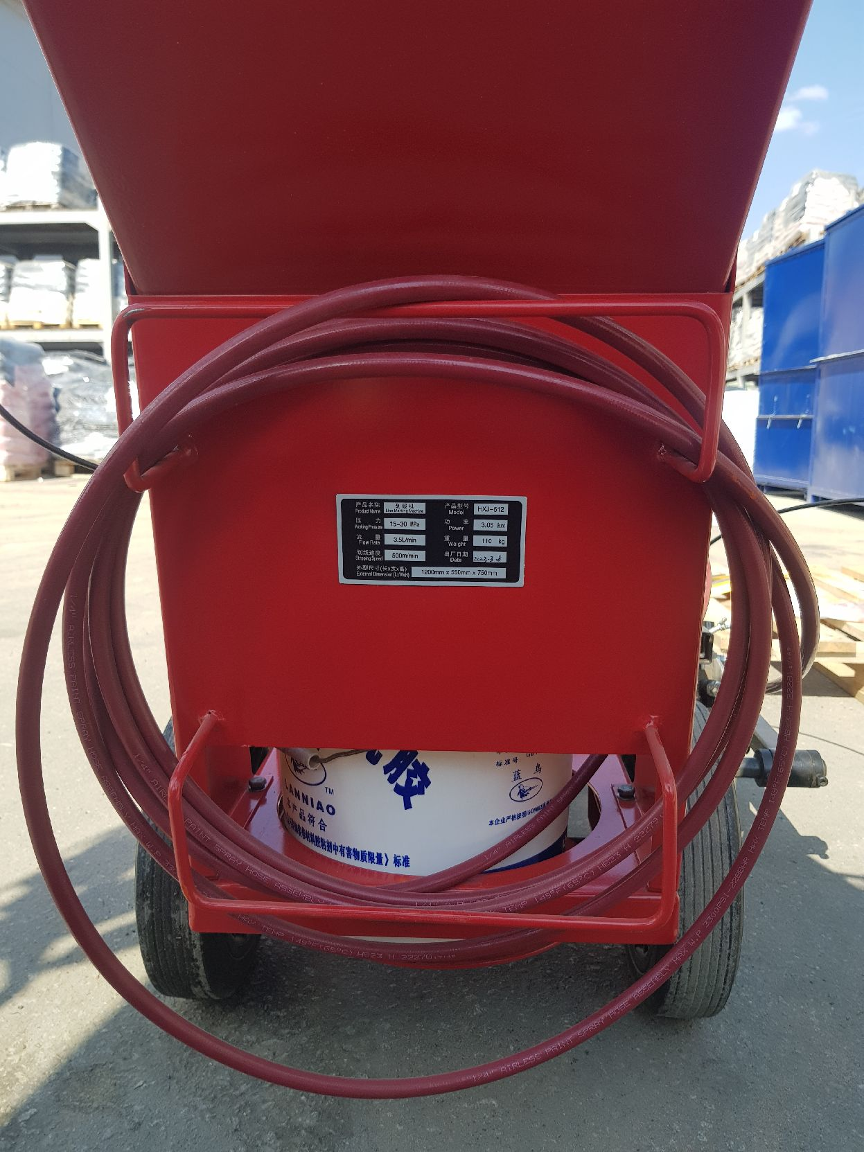 Разметочная машинка для резиновой крошки - характеристики